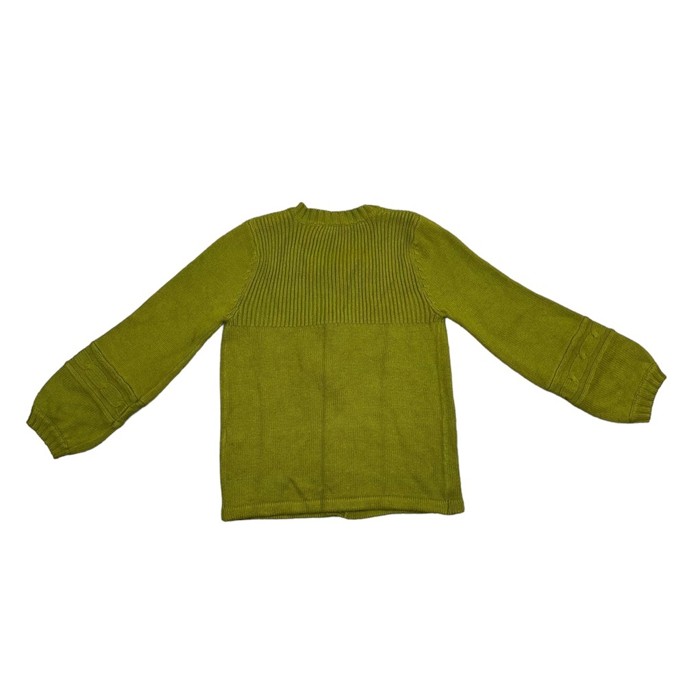 Chartreuse Knit Cardigan Sweater Small Green - Picture 12 of 16
